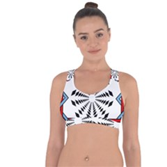 Star Illusion Mandala Cross String Back Sports Bra by HermanTelo