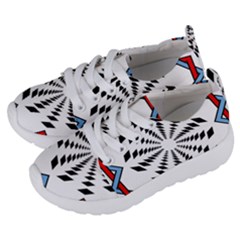 Star Illusion Mandala Kids  Lightweight Sports Shoes by HermanTelo