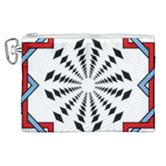 Star Illusion Mandala Canvas Cosmetic Bag (xl) by HermanTelo