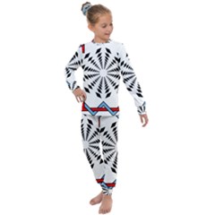 Star Illusion Mandala Kids  Long Sleeve Set  by HermanTelo