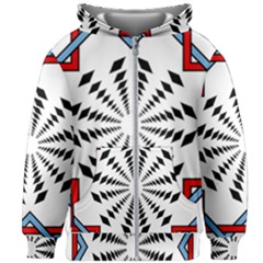 Star Illusion Mandala Kids  Zipper Hoodie Without Drawstring