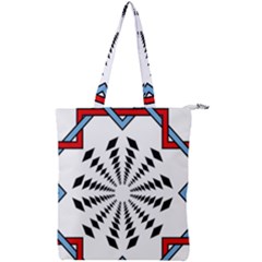 Star Illusion Mandala Double Zip Up Tote Bag