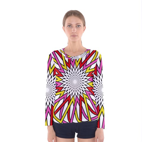 Sun Abstract Mandala Women s Long Sleeve Tee by HermanTelo