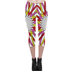 Sun Abstract Mandala Capri Leggings 