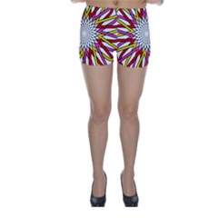 Sun Abstract Mandala Skinny Shorts by HermanTelo