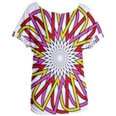 Sun Abstract Mandala Women s Oversized Tee