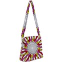 Sun Abstract Mandala Zipper Messenger Bag View1