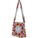 Sun Abstract Mandala Zipper Messenger Bag View2