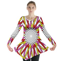 Sun Abstract Mandala Long Sleeve Tunic  by HermanTelo