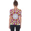 Sun Abstract Mandala Shoulder Cut Out Short Sleeve Top View2