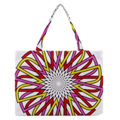 Sun Abstract Mandala Zipper Medium Tote Bag