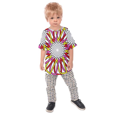 Sun Abstract Mandala Kids  Raglan Tee by HermanTelo