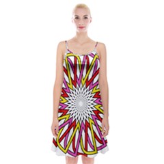 Sun Abstract Mandala Spaghetti Strap Velvet Dress