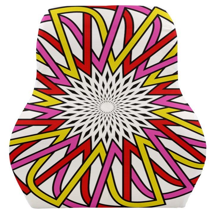 Sun Abstract Mandala Car Seat Back Cushion 