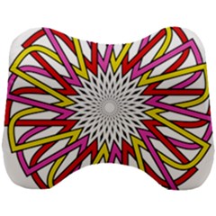 Sun Abstract Mandala Head Support Cushion by HermanTelo