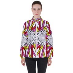 Sun Abstract Mandala Women s High Neck Windbreaker by HermanTelo