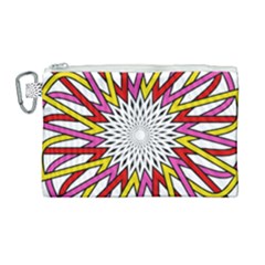 Sun Abstract Mandala Canvas Cosmetic Bag (large)