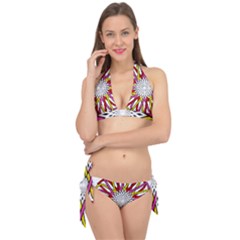 Sun Abstract Mandala Tie It Up Bikini Set