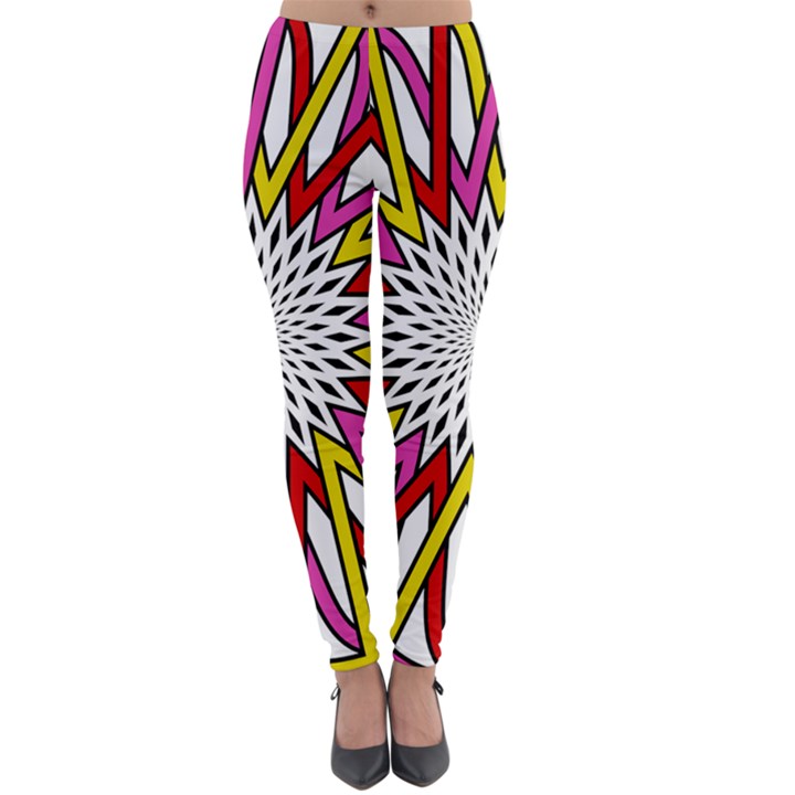 Sun Abstract Mandala Lightweight Velour Leggings