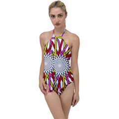 Sun Abstract Mandala Go With The Flow One Piece Swimsuit