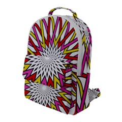 Sun Abstract Mandala Flap Pocket Backpack (large)