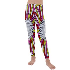 Sun Abstract Mandala Kids  Lightweight Velour Leggings by HermanTelo