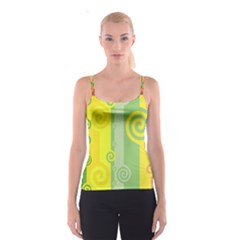 Ring Kringel Background Abstract Yellow Spaghetti Strap Top