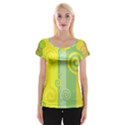 Ring Kringel Background Abstract Yellow Cap Sleeve Top View1