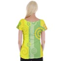 Ring Kringel Background Abstract Yellow Cap Sleeve Top View2