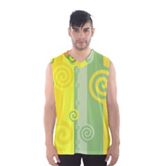 Ring Kringel Background Abstract Yellow Men s Sportswear by HermanTelo