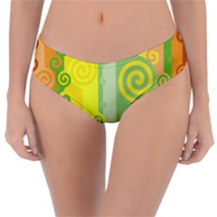 Ring Kringel Background Abstract Yellow Reversible Classic Bikini Bottoms