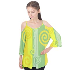 Ring Kringel Background Abstract Yellow Flutter Tees