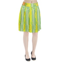 Ring Kringel Background Abstract Yellow Pleated Skirt