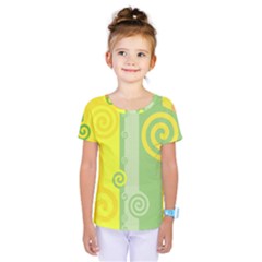 Ring Kringel Background Abstract Yellow Kids  One Piece Tee