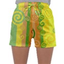 Ring Kringel Background Abstract Yellow Sleepwear Shorts View1