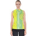 Ring Kringel Background Abstract Yellow Mock Neck Shell Top View1