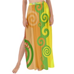 Ring Kringel Background Abstract Yellow Maxi Chiffon Tie-up Sarong