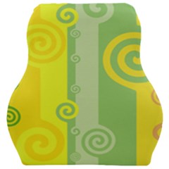 Ring Kringel Background Abstract Yellow Car Seat Velour Cushion  by HermanTelo