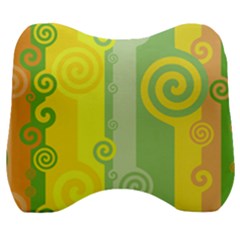 Ring Kringel Background Abstract Yellow Velour Head Support Cushion