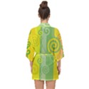 Ring Kringel Background Abstract Yellow Half Sleeve Chiffon Kimono View2