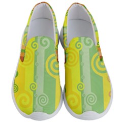 Ring Kringel Background Abstract Yellow Men s Lightweight Slip Ons