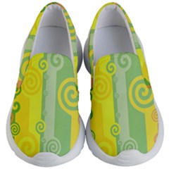 Ring Kringel Background Abstract Yellow Kids  Lightweight Slip Ons