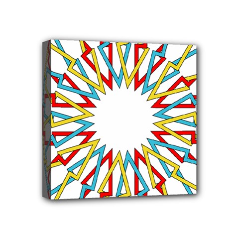 Wheel Complex Symbol Mandala Mini Canvas 4  X 4  (stretched) by HermanTelo