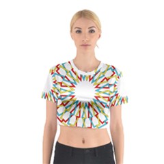 Wheel Complex Symbol Mandala Cotton Crop Top