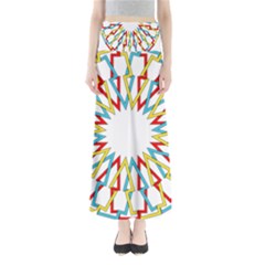 Wheel Complex Symbol Mandala Full Length Maxi Skirt