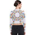 Wheel Complex Symbol Mandala Long Sleeve Zip Up Bomber Jacket View2