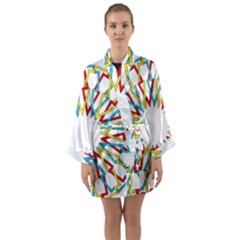 Wheel Complex Symbol Mandala Long Sleeve Kimono Robe by HermanTelo