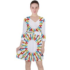 Wheel Complex Symbol Mandala Ruffle Dress by HermanTelo