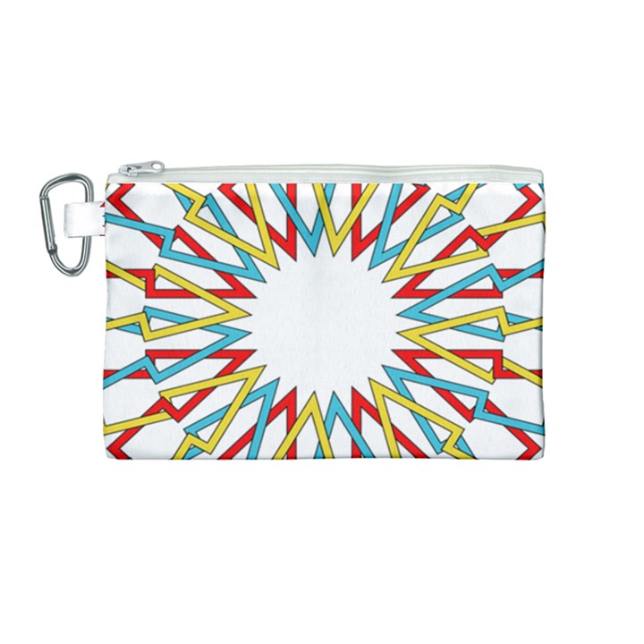 Wheel Complex Symbol Mandala Canvas Cosmetic Bag (Medium)