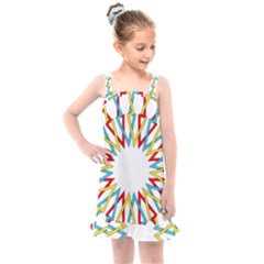 Wheel Complex Symbol Mandala Kids  Overall Dress